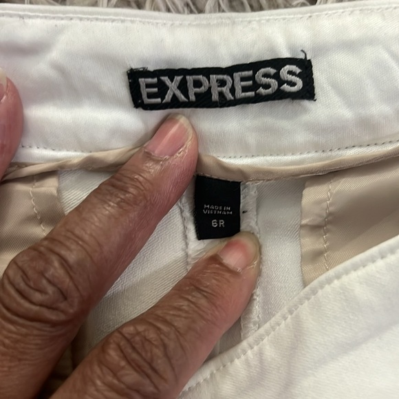 Express Ankle White Pants Size R6 - Picture 2 of 6